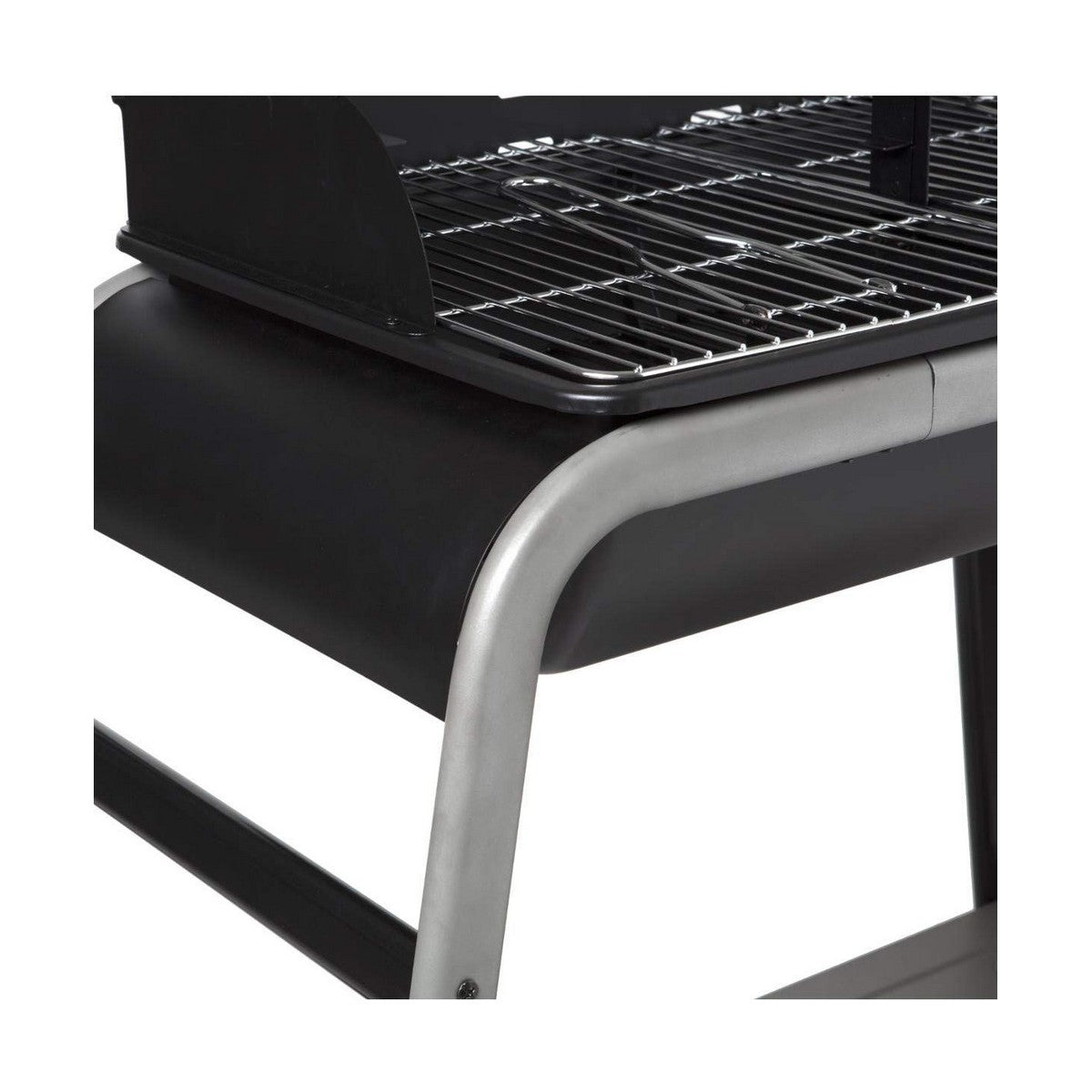 Hiiligrilli renkailla 120 x 58,5 x 95 cm Musta/Harmaa