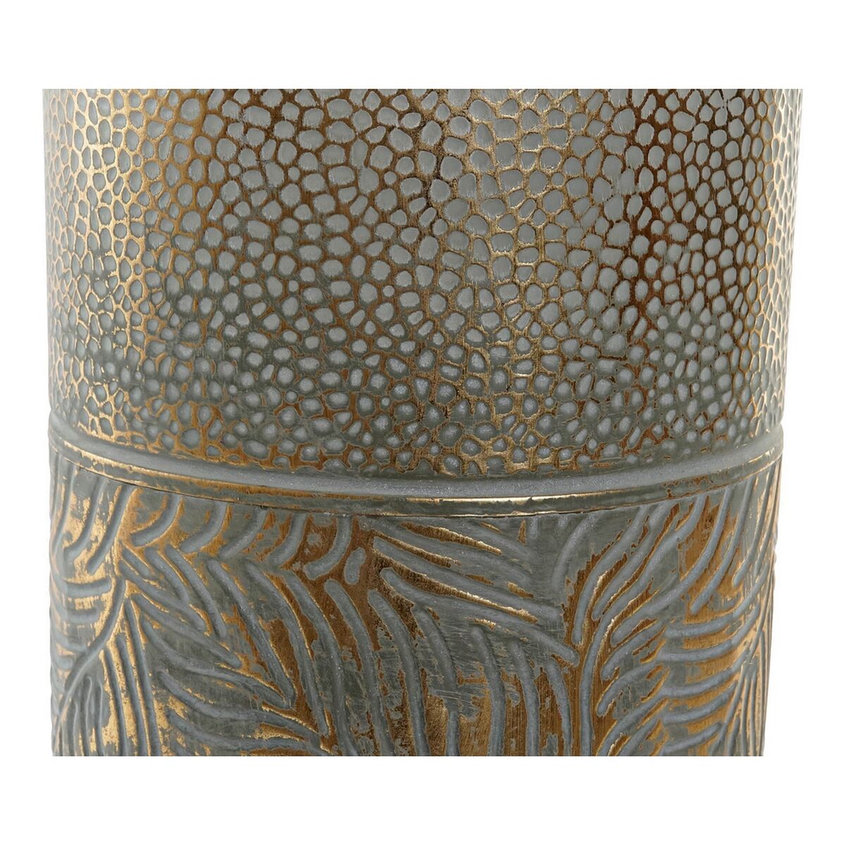 Maljakko DKD Home Decor Kullattu Metalli Trooppinen (23 x 23 x 72 cm)