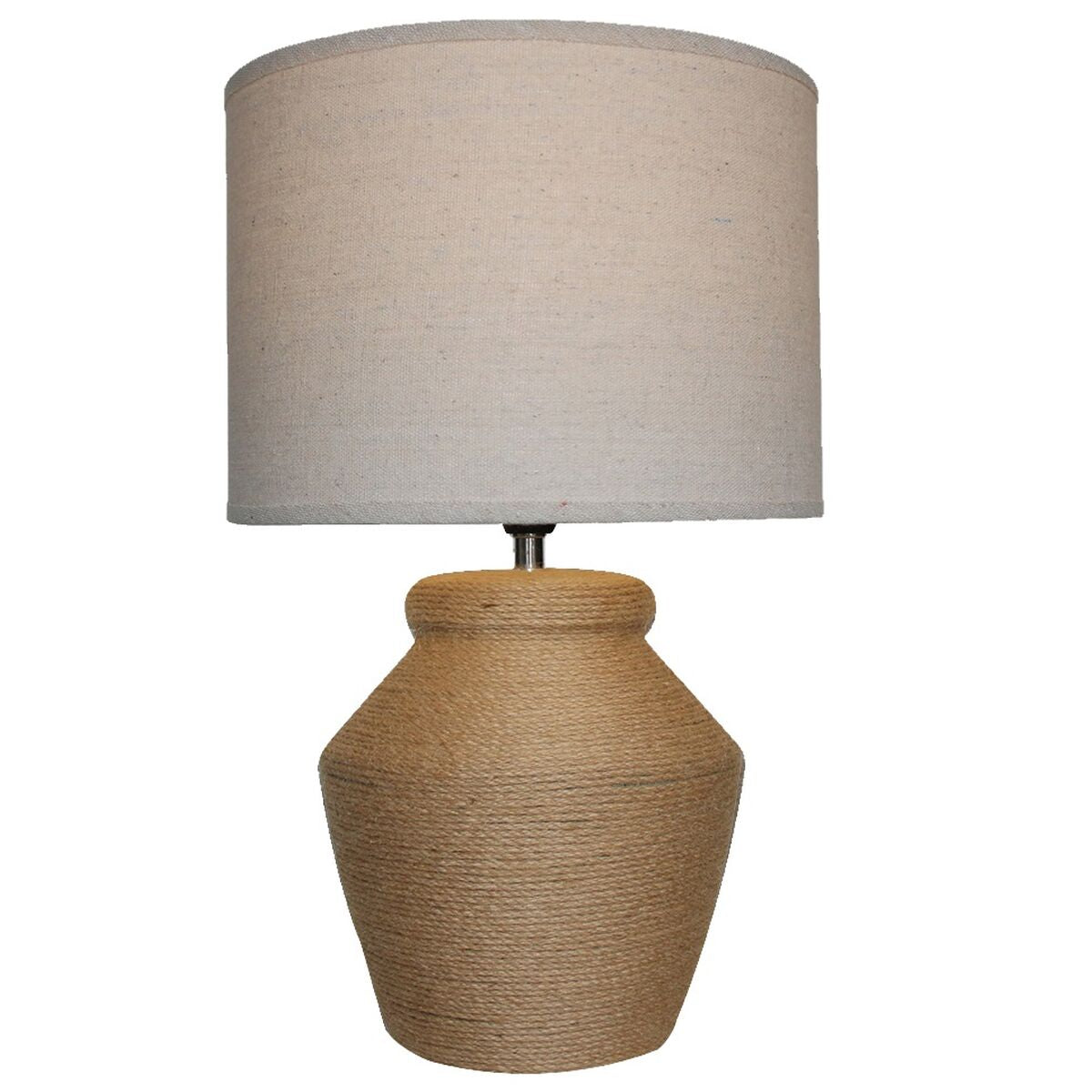 Pöytälamppu DKD Home Decor 25W Beige Ruskea Köysi Pellava 220 V Dolomite (23 x 23 x 37 cm) (23 x 23 x 40 cm)