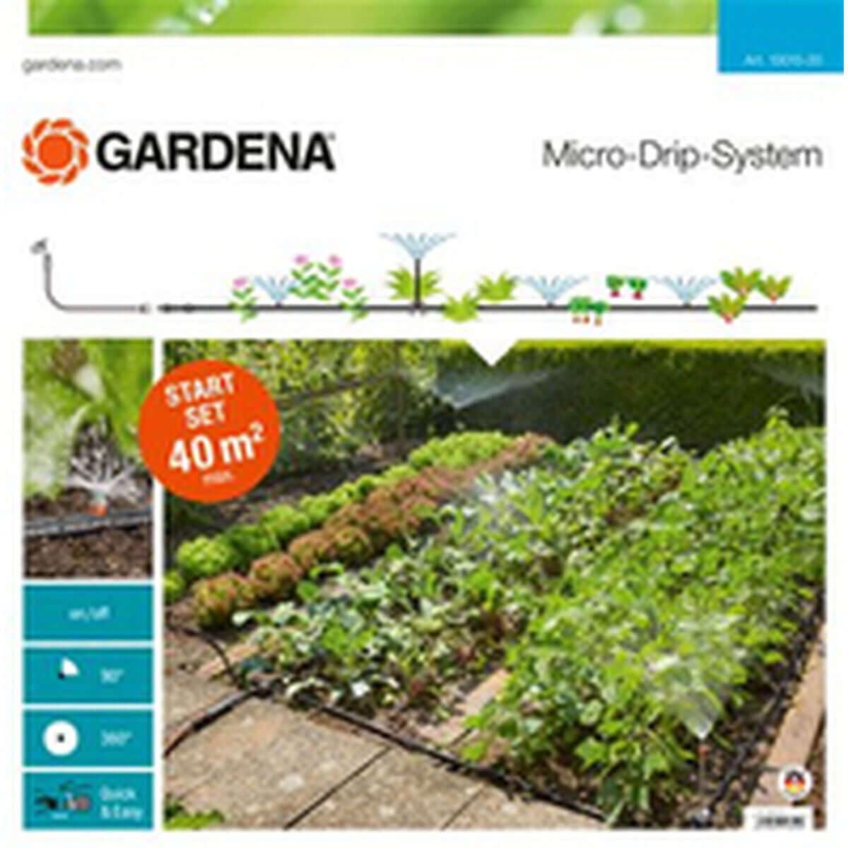 Automaattinen tippakastelujärjestelmä kasviruukkuihin Gardena 13015-20