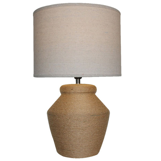 Pöytälamppu DKD Home Decor 25W Beige Ruskea Köysi Pellava 220 V Dolomite (23 x 23 x 37 cm) (23 x 23 x 40 cm)